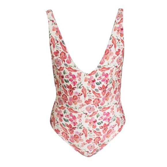 Londre Other - NEW Londre Minimalist One Piece Pink Floral Limited Edition Where’s Vulva Sexy S